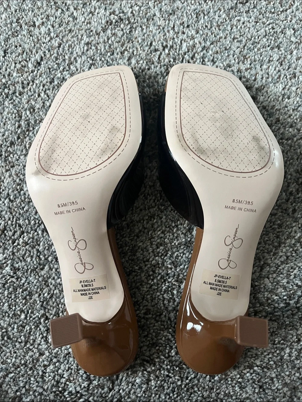 Jessica Simpson Brown Clear Slide Sandal Heels